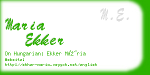 maria ekker business card